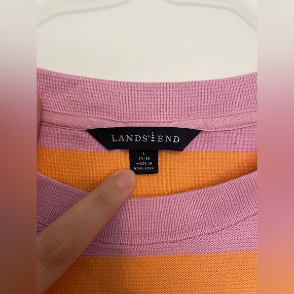 VINTAGE Lands End striped tee - Picture 2 of 3